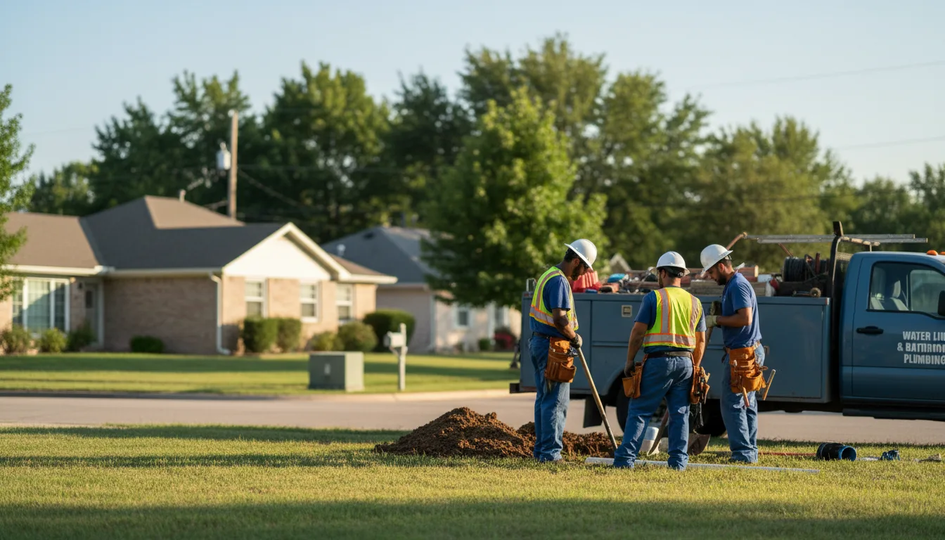 Residential water line and bathroom plumbing service in Mesilla Park, NM